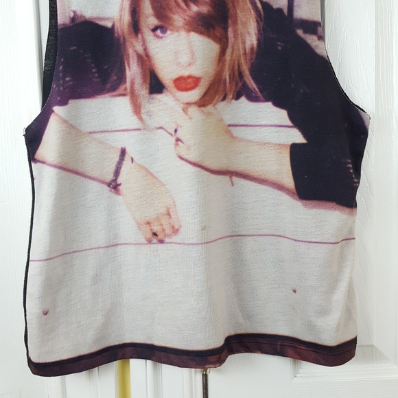 Taylor Swift Graphic 2014 Black Tank Top Small - Picture 4 of 7